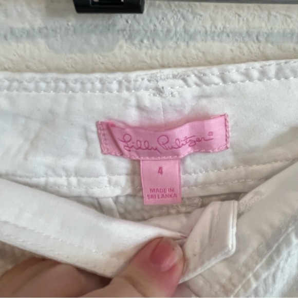 Lilly Pulitzer white embroidered sailboat shorts size 4 resort wear vacation fun - Picture 5 of 7